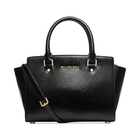 michael kors selma zip medium black satchels|Michael Kors selma satchel.